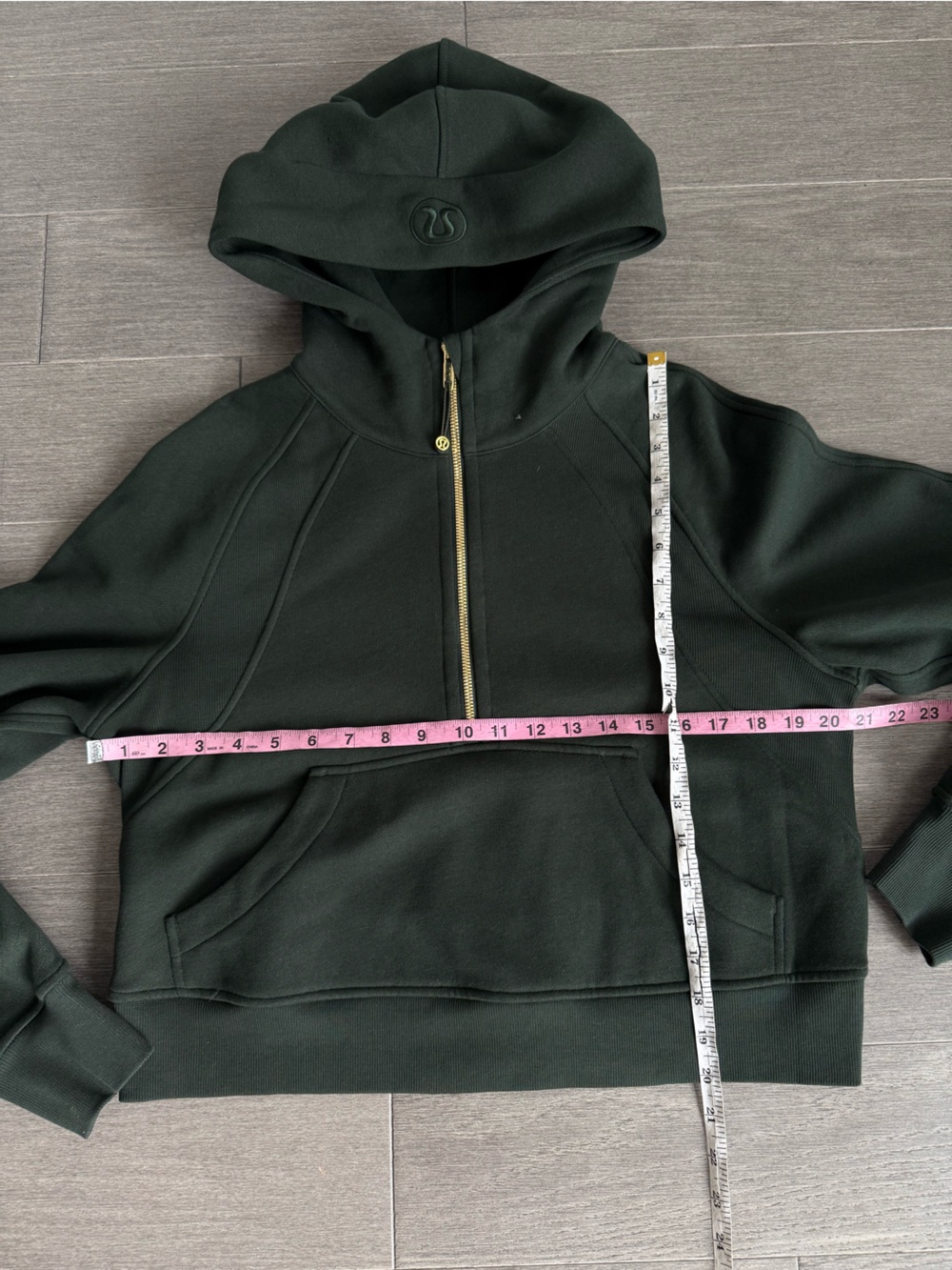 Lululemon Scuba Oversized Half-Zip Hoodie in Forest Legacy Green / Gold XS / S - Picture 16 of 16